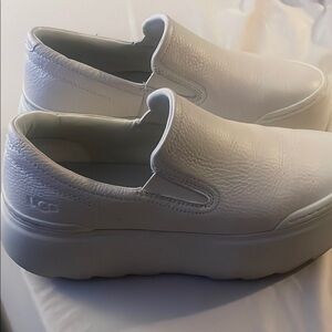 White UGG Slip-On Sneakers